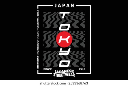 Tokyo Streetwear design tipográfico (Japonês)