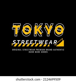 Tokyo streetwear writing design, suitable for screen printing t-shirts, clothes, jackets and others