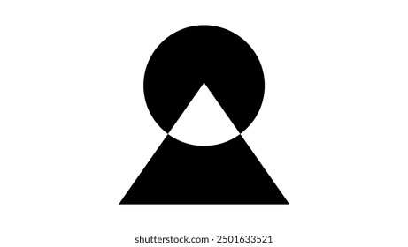 Tokyo symbol, black isolated silhouette