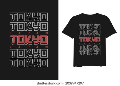 Tokyo t shirt design, retro print for t-shirt design, vector illustration.