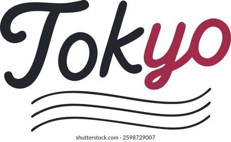 tokyo text with shape Design