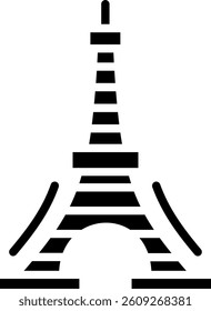 Tokyo Tower Glyph Icon Vector Design