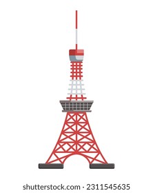 Tokyo tower japan travel icon. tokyo tower icon vector