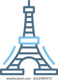Tokyo Tower Line Two Colour Icon