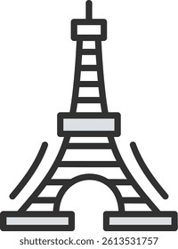 Tokyo Tower Outline Filled Style Icon