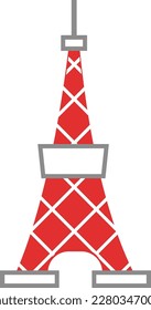 Tokyo tower simple illustration icon