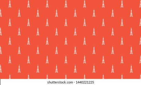 tokyo tower symbol. tokyo tower pattern wallpaper free space for text. copy space.