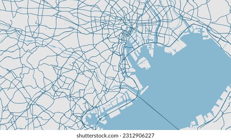 Tokyo Town City Center High-Quality Vector Map