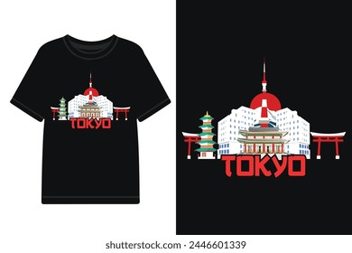 Tokyo t-shirt design, Tokyo city vector and illustration file, Japanese t-shirt design