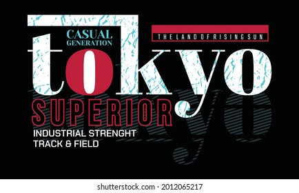 Tokyo Typography design in vector illustration