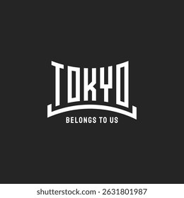 Tipografia de Tóquio Emblema Orgulho Urbano Slogan Design