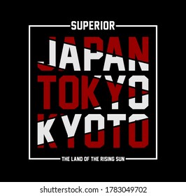 Tokyo typography graphic design, for t-shirt prints, posters and other uses.