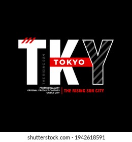 TOKYO typography graphic design, for t-shirt prints, vector illustration
