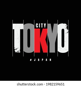 Tokyo typography illustration, perfect for the design of t-shirts, shirts, hoodies, etc.