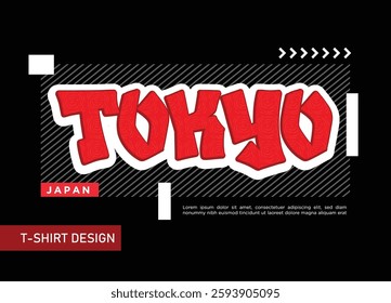 tokyo typography t shirt design premium vector