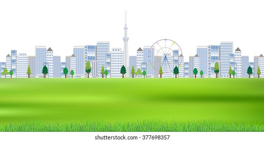 Tokyo urban landscape background 
