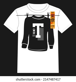 Tokyo , Vector graphics for t-shirt prints and other uses. Japanese text translation: tokyo