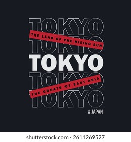 Tokyo vector illustration and typography, perfect for t-shirts, hoodies, prints etc.