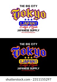 Tokyo vintage college varsity design, vector illustration