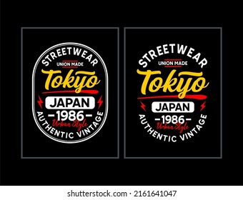 Tokyo vintage graphic typography design for t-shirt