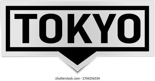 Tokyo word on a speech bubble- vector illustration