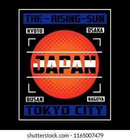 Tokyo,japan images typography vector illustration for t shirt