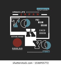 TOKYO/JAPAN/URBAN LIFE typography design for t shirt,vector illustration