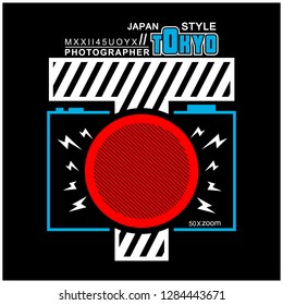 TOKYO/photographer typography design,vector illustration