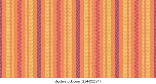 Sagte Vektor Textil Streifen, Website Stoff Muster Textur. Scheuern nahtlose Linien vertikalen Hintergrund in orange und gelbe Farben Palette.