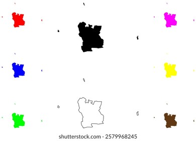 Toledo city (Federative Republic of Brazil, Paraná or Parana state) map vector illustration, scribble sketch Toledo map