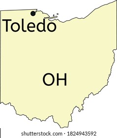 Toledo City Location On Ohio Map