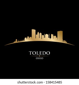 Toledo Ohio city skyline silhouette. Vector illustration
