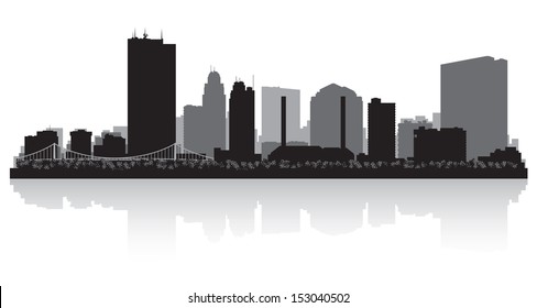 Toledo Ohio city skyline vector silhouette illustration