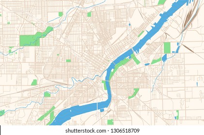 Map Of Toledo Ohio Toledo Ohio Printable Map Excerpt This Stock Vector (Royalty Free)  1306518709