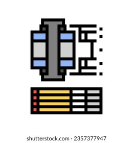 análisis de tolerancia, vector de icono de color de ingeniero mecánico. análisis de tolerancia, signo de ingeniero mecánico. ilustración de símbolo aislado