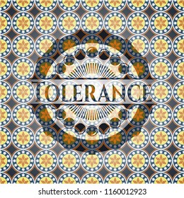 Tolerance arabesque emblem. arabic decoration.