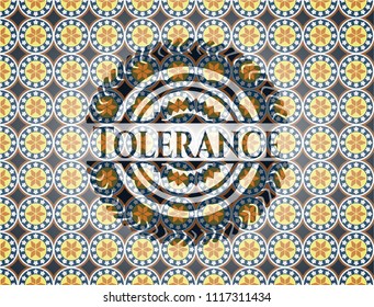 Tolerance arabic emblem. Arabesque decoration.