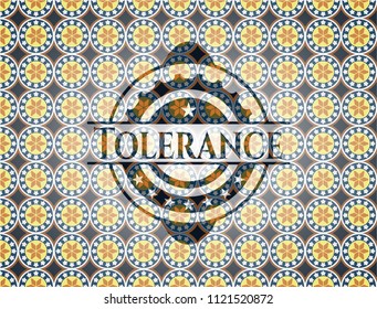 Tolerance arabic emblem. Arabesque decoration.