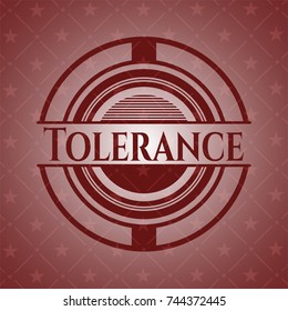 Tolerance badge with red background