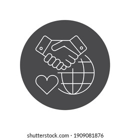 Tolerance black glyph icon. Soft skills. Pictogram for web, mobile app, promo.