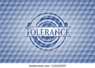 Tolerance blue hexagon emblem.