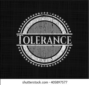 Toleranzkreide-Emblem auf der Tafel