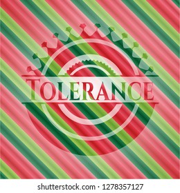 Tolerance christmas colors style badge.