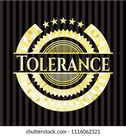 Tolerance gold shiny emblem