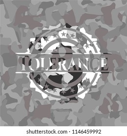 Tolerance grey camouflage emblem