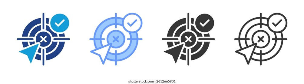 Tolerance icon set multiple style collection
