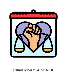 tolerance international day  color icon vector. tolerance international day  sign. isolated symbol illustration