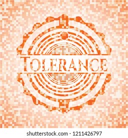 Tolerance orange mosaic emblem
