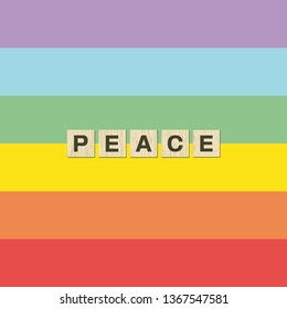 Tolerance and peace rainbow flag peace.