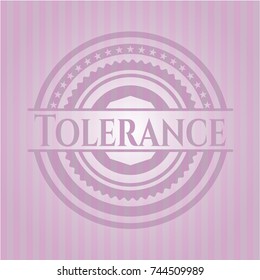 Tolerance realistic pink emblem